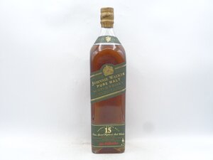 同梱不可 1円～JOHNNIE WALKER PURE MALT 15年 ジョニーウォーカー ピュアモルト グリーンラベル 1000ml 43％ X292925