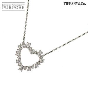 ティファニー TIFFANY&Co. ハート ダイヤ ネックレス 40cm Pt プラチナ Diamond Necklace 90246984