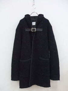 nuterm 003CT-017W REVERSIBLE MIX KNIT HOOD COAT フードコート サイズS ネイビー メンズ ニューターム 中古 0-0905T F80098