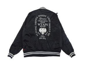 17AW WTAPS ダブルタップス TEAM JACKET チーム ジャケット ブラック サイズ1 メンズ スタジャン