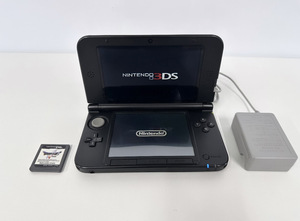 100円～◆NINTENDO ニンテンドー 3DSLL 本体 SPR-001 ブラック 3DS LL DSソフト ACアダプター 付き 【動作確認/初期化済み】 