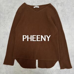 PHEENY フィーニー ワッフル　サーマルカットソー　プルオーバー トップス　長袖　レディース