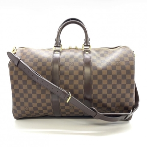 LOUIS VUITTON ルイヴィトン N41428 キーポルバンドリエール45 ダミエ ブラウン ボストンバッグ 旅行かばん ユニセックス 管理RT36535