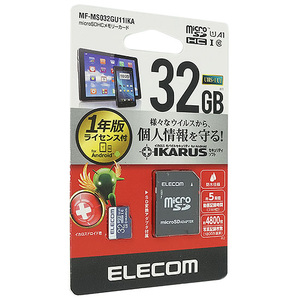 【ゆうパケット対応】ELECOM エレコム microSDHCメモリーカード MF-MS032GU11IKA 32GB [管理:1000019576]