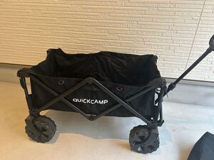 【美品】 QUICK CAMP キャリーワゴン アウトドアワゴン 折りたたみ 大容量 片手ハンドル　