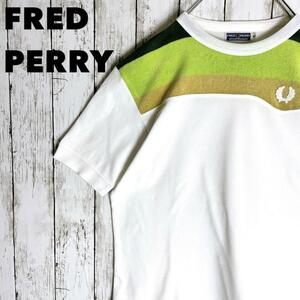 【FRED PERRY】フレッドペリー tシャツ 月桂樹 刺繍ロゴ ブランド古着