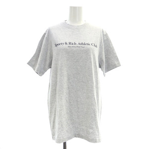 スポーティアンドリッチ SPORTY&RICH 22SS Athletic Club T Shits Tシャツ 半袖 アパルトモン取扱い USA製 S グレー /MY ■OS レディース