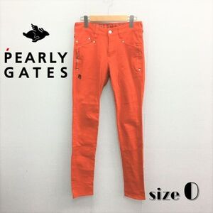 EZ2558●PEARLY GATES ストレッチ MOVEFIT ロングパンツ●0●赤 パーリーゲイツ ゴルフウェア