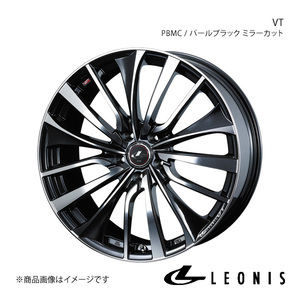 LEONIS/VT クラウン 180系 4ポットキャリパー アルミホイール1本【18×8.0J 5-114.3 INSET42 PBMC(パールブラック ミラーカット)】0036367