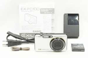 【適格請求書発行】良品 CASIO カシオ EXILIM EX-FC100 コンパクトデジタルカメラ ホワイト【アルプスカメラ】240515e