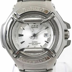 美品 CASIO カシオ BABY-G ベビーG べビージー ベイビージー 腕時計 STG-110 クオーツ シルバー カレンダー アナログ 電池交換済 動作OK