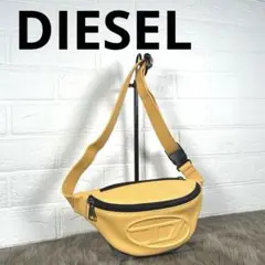 《美品✨レア》DIESEL ボディバッグ　ウエストバッグ　イエロー　ビッグロゴ