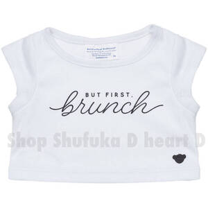 ビルドアベア★半袖 Tシャツ 白 シェリーメイ ダッフィー ぬいぐるみ テディベア クマ ロゴ Brunchくま 洋服 白 Build A Bear クリスマス