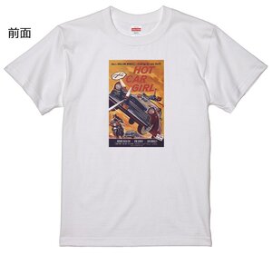 ホットロッド系Tシャツ 白 F オールディーズ 50s 看板 ティンサイン アメカジレトロ ロカビリー アメ車 映画 アメリカングラフィティ