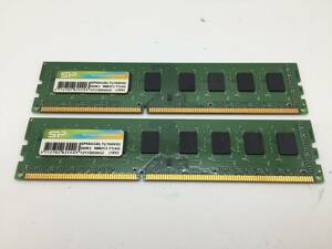 動作品【Silicon Power】デスクトップ用 メモリ DDR3-1600 PC3-12800 4GB 2枚 計8GB SP004GBLTU160V02