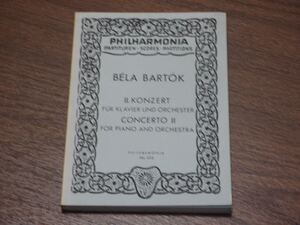 ◆輸入スコア・楽譜　バルトーク　ピアノ協奏曲第2番　BELA BARTOK Ⅱ.KONZERT FUR KLAVIER UND ORCHESTER