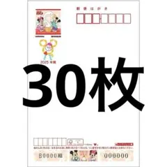 年賀状　ディズニー　裏無地　30枚　インクジェット 2025 郵便局