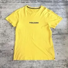 【激安セール‼️】VOLCOM プリントロゴTシャツ イエロー　M 古着　サーフ