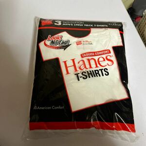 Hanes/ヘインズ　Tシャツ　3枚パック　赤ラベル　年式不明　サイズXL/XG 未開封未使用品　未チェックのジャンク扱い　　コットン100% ⑤