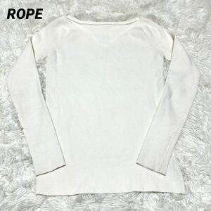 【ロペ】ROPE/カットソー/M/ニット/長袖/ホワイト/トップス/古着