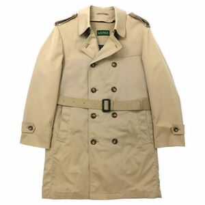 LAUREN RALPH LAUREN トレンチコート 38S ベージュ コットン ナイロン ライナー着脱式