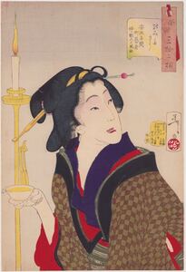 風俗三十二相 のみたさう 真作 芳年 本物 浮世絵 木版画 錦絵 明治21年(1888)安政年間町芸者俗ニ酌人之風俗 yoshitoshi ukiyoe hana_desu15