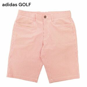 adidas GOLF アディダス ゴルフ 春夏 ロゴ刺繍★ ストライプ ストレッチ スラックス ショート パンツ Sz.L/G　メンズ　C4B02061_5#P