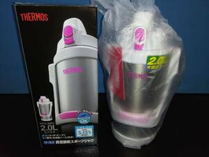 【新品】サーモス 真空断熱スポーツボトル 2.0L FFO-2001 白ピンク