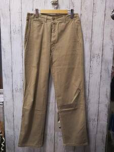 MILITARY VAT BYE ミリタリー チノパン GUNG HO ガンホー USA製 CHINO TROVTHERS PANTS メンズ ベージュ コットン L