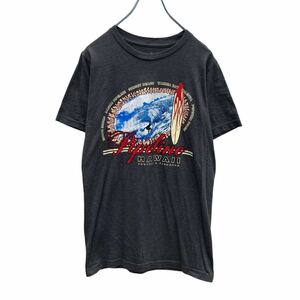 半袖 プリント Tシャツ S グレー ハワイ サーフィン 古着卸 アメリカ仕入 a505-5306