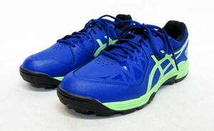 ④◆asics◆ハンドボールシューズ◆GEL-PEAKE◆1113A023-402◆MONACO BLUE/BRIGHT LIME◆25.0◆アウトドアコート用◆