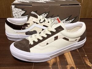 21年製 VANS OLD SKOOL BILLYS V36 OG バンズ ヴァンズ オールドスクール ビリーズ 別注 コラボ COW 牛 天然皮革 牛毛皮 カーフヘアー US8