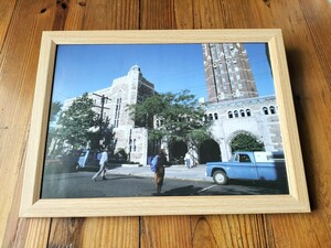 ●J,Press IVY・トラッド・ YALE University town with cars ノベルティ 広告 ポスター 額付き アートフレーム 印刷物★ NO－ ③