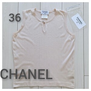 ◆美品◆CHANEL◆シャネル◆エクリュ◆ココマーク◆タンクトップ◆正規品◆36◆