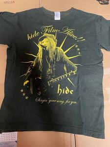 hide ヒデ　memorial day 2011 film alive tell me 半袖黒Tシャツ サイズS ユーズド　x japan 松本秀人　lemoned レモネード