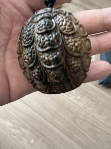 ◆限定1個◆ 高品質 亀殻　彫刻 沈香彫刻ペンダント　コレクション 送料無料