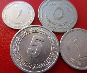 中近東★Algerie★３枚★1964～1974年★半￠～５￠★16～21mm