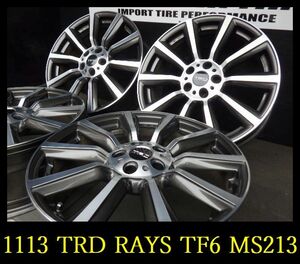 【1113】★FK0104224◆TRD RAYS TF6 NS213◆19x8J 5穴 PCD114.3 +40◆4本◆アルファード　ヴェルファイア　C-HR など