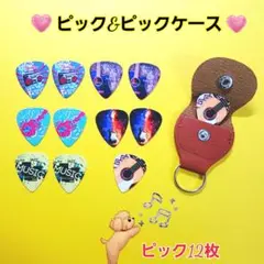 ギター　ピック　ピックケ一ス　キ一ホルダー　楽器　演奏　弦楽器　オシャレ