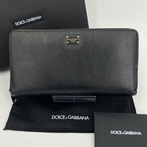 Dolce&Gabbana　ドルチェアンドガッバーナ　ラウンドファスナー　長財布　ブラック　箱付き