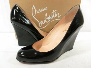 HH超美品 【クリスチャンルブタン Christian Louboutin】 MISS BOXE ウェッジソール パンプス 靴 (レディース) 36.5 ブラック □30LZ4720