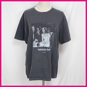 □未使用 JILL STUART/ジルスチュアート LIFE magazineコラボ 半袖Tシャツ F/レディースL相当/グレー/コットン100%&1287400207