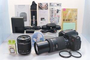 美品 【Canon EOS Kiss X8i STMダブルレンズセット】 Wi-Fi搭載 初心者おすすめセット 初期不良返品対応あり