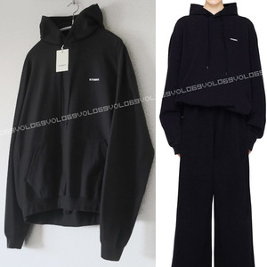 ヴェトモンVETEMENTS 2018SS LIGHT ENBROIDERED HOODIEエンブロイダリー刺繍ロゴ オーバーサイズ フーデッド スウェット トップスXSデムナ