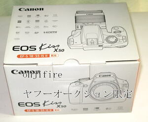 キヤノン　EOS Kiss X50　 レッド　EF-S18-55 IS II 　レンズキット　　実働使用なし　　中古