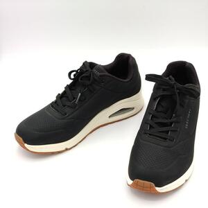 良品【スケッチャーズ】SKECHERS (26.5cm) スタンド オン エア スニーカー UNO-STAND ON AIR ブラック 黒