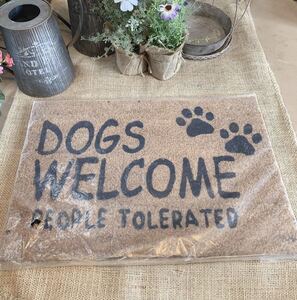 アニマル柄 コイヤーマット DOGS WELCOME玄関マット #店舗什器 #ココマット #コイヤーマット