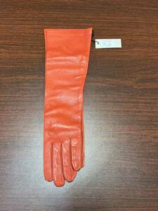 GUANTE VARADE 革手袋 赤色 パーティー グローブ レディース 肘下丈 長さ約:38.5cm