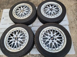 BBS LM LM096 7J-17-OFF+53 PCD114.3 4本 YOKOHAMA ice GUARD iG50 225/50-17