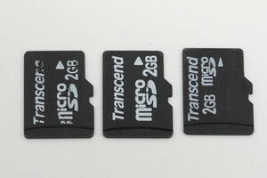 2GB microSDカード Transcend ●3枚セット●